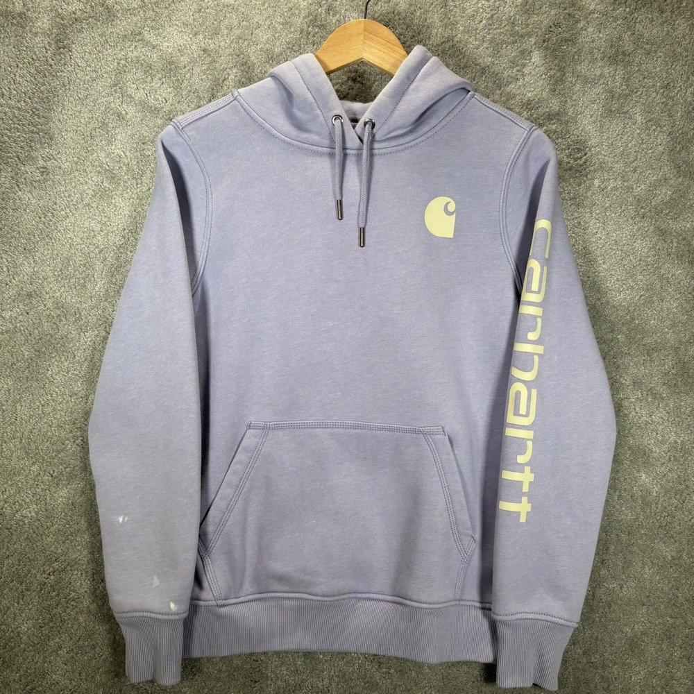 Carhartt Hoodie Sweatshirt Womens S Pullover Clarksburg Lavender Purple Workwear